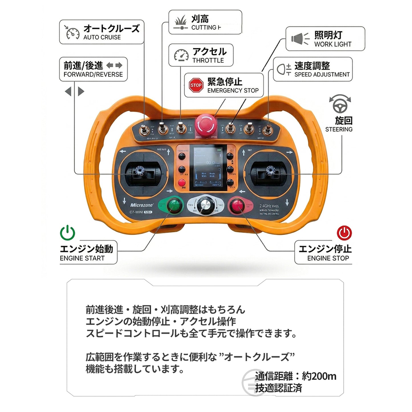 カルゾー JRSY700 ラジコン草刈機