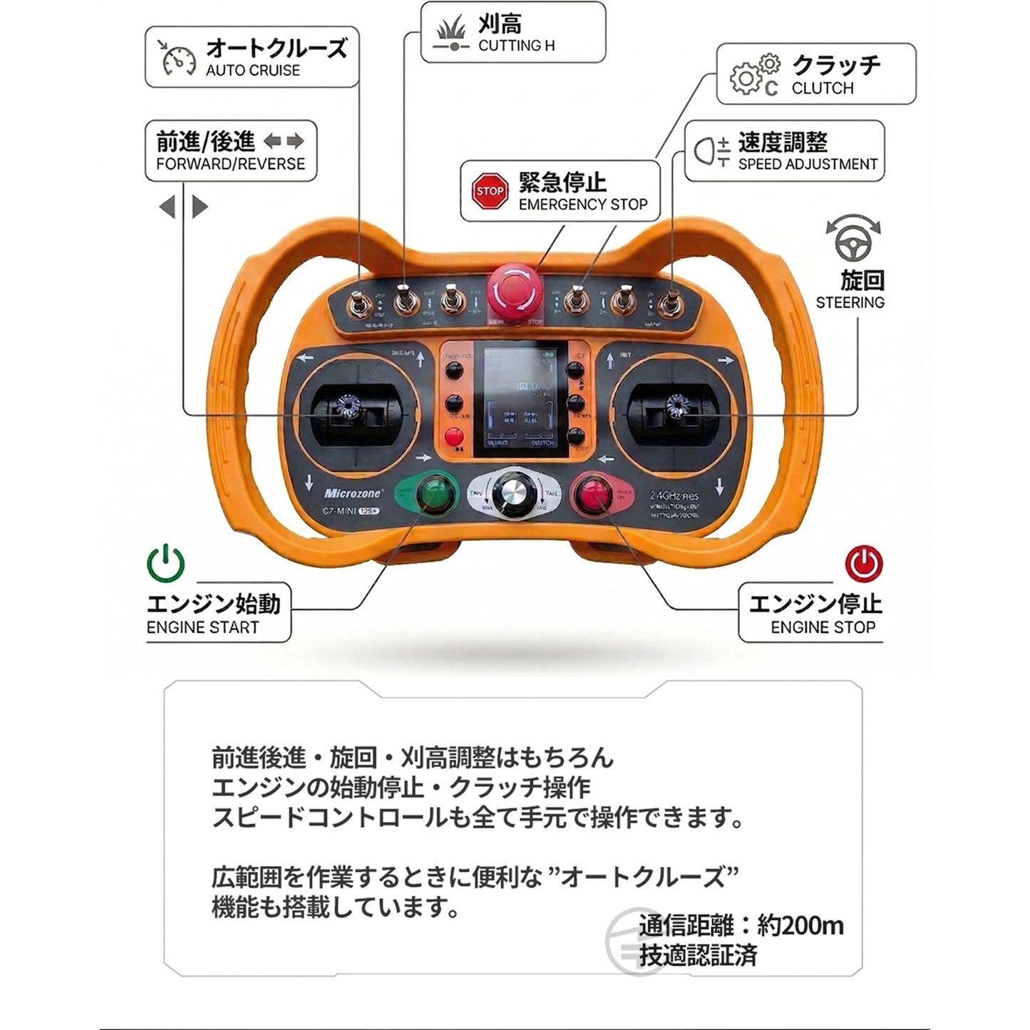 【6/19まで24%OFF】カルゾー JRSY800 ラジコン草刈機【7月中旬頃入荷予定】