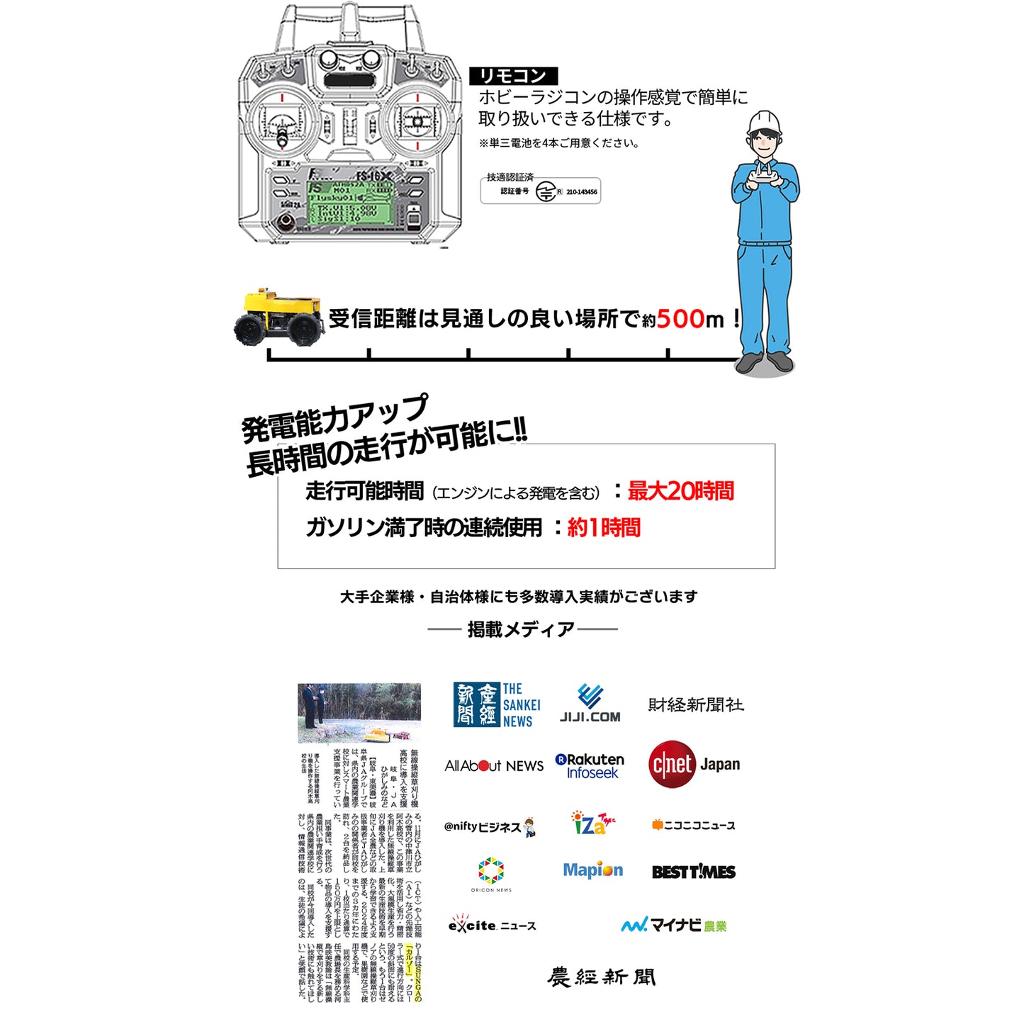 カルゾー LM550 ラジコン草刈機
